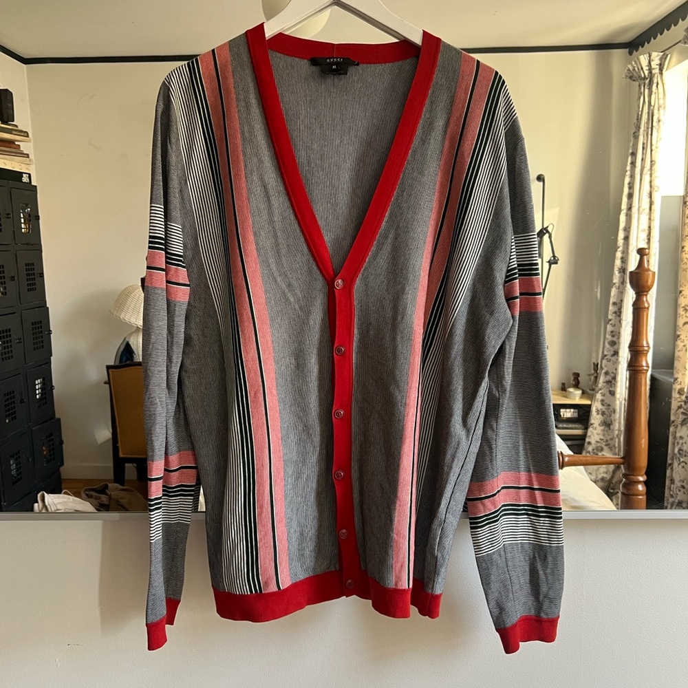 GUCCI Striped Cardigan L/XL